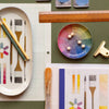 Round Enamel Tray - Vintage Colour Wheel