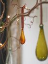 Blown Glass Teardrop Decorations