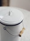 Enamel Compost Kitchen Caddy - The Botanical Candle Co.