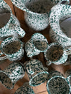 Green & Cream Splatterware Enamel