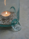 Transparent Footed Hurricane Vase by La Soufflerie