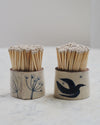 Blue & Cream Match Pots by Steven Jenkins
