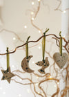 Green Splatter Stoneware Decorations