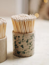 Stoneware Match Pots