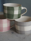 Wonki Ware Gingham Handmade Mugs - The Botanical Candle Co.