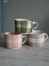 Wonki Ware Gingham Handmade Mugs - The Botanical Candle Co.