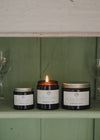 Green Fig Scented Soy Candles in Amber Jars - The Botanical Candle Co.