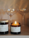 Darjeeling & Tea Rose Soy Candles in Amber Jars - The Botanical Candle Co.