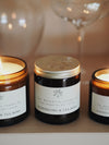 Darjeeling & Tea Rose Soy Candles in Amber Jars - The Botanical Candle Co.
