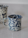 Navy & Cream Splatterware Enamel - The Botanical Candle Co.