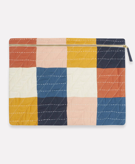 Checkered Laptop Sleeve - Cobalt