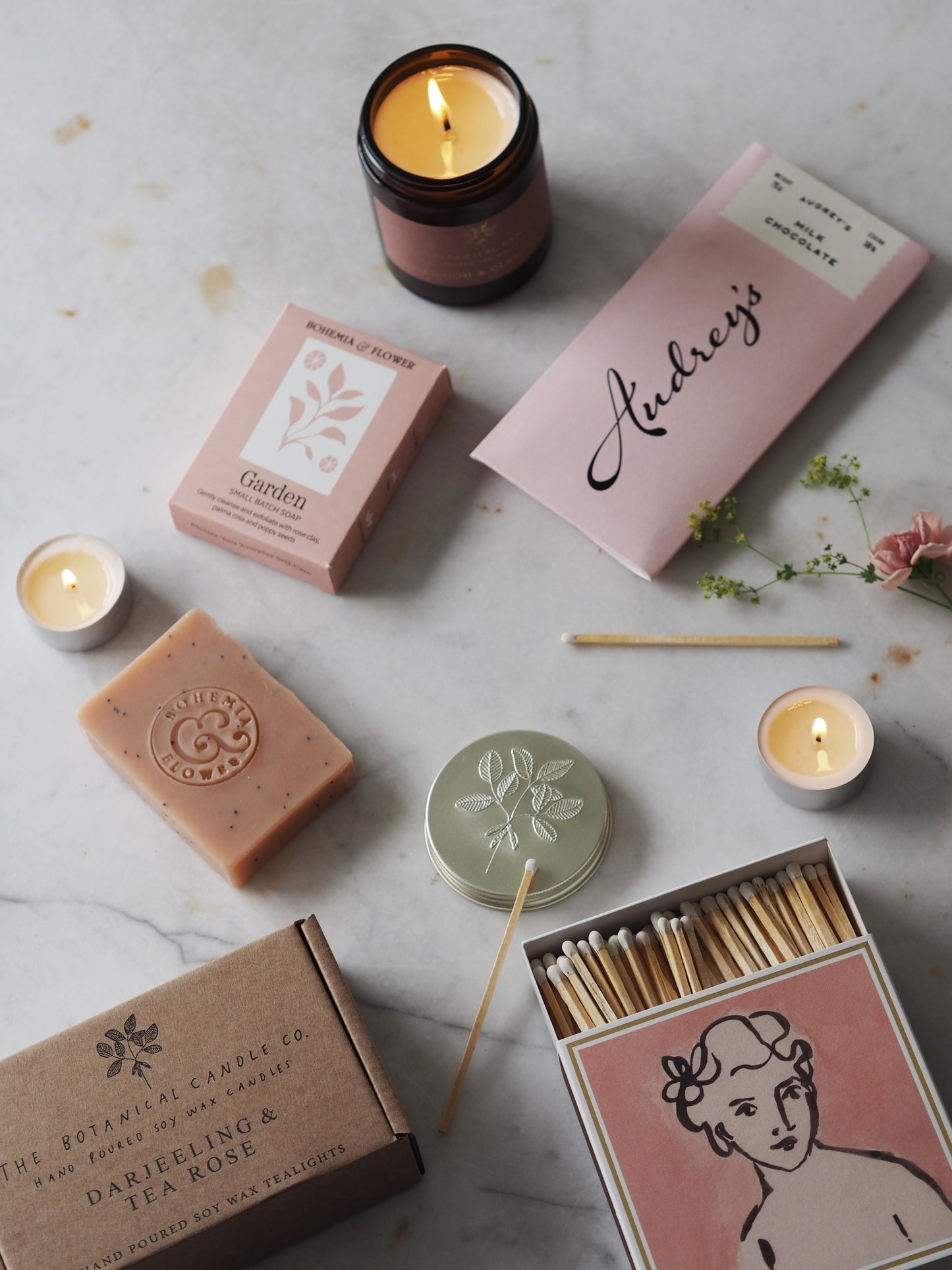 The Rose Garden Gift Box - The Botanical Candle Co.