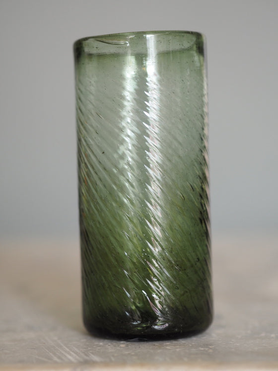 Green Smoke Iced Tea Glass by La Soufflerie - The Botanical Candle Co.