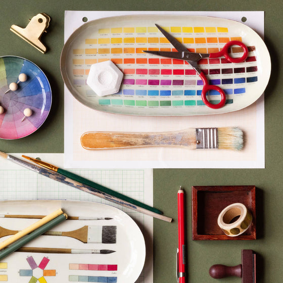 Oval Enamel Tray - Nomenclature of Colours