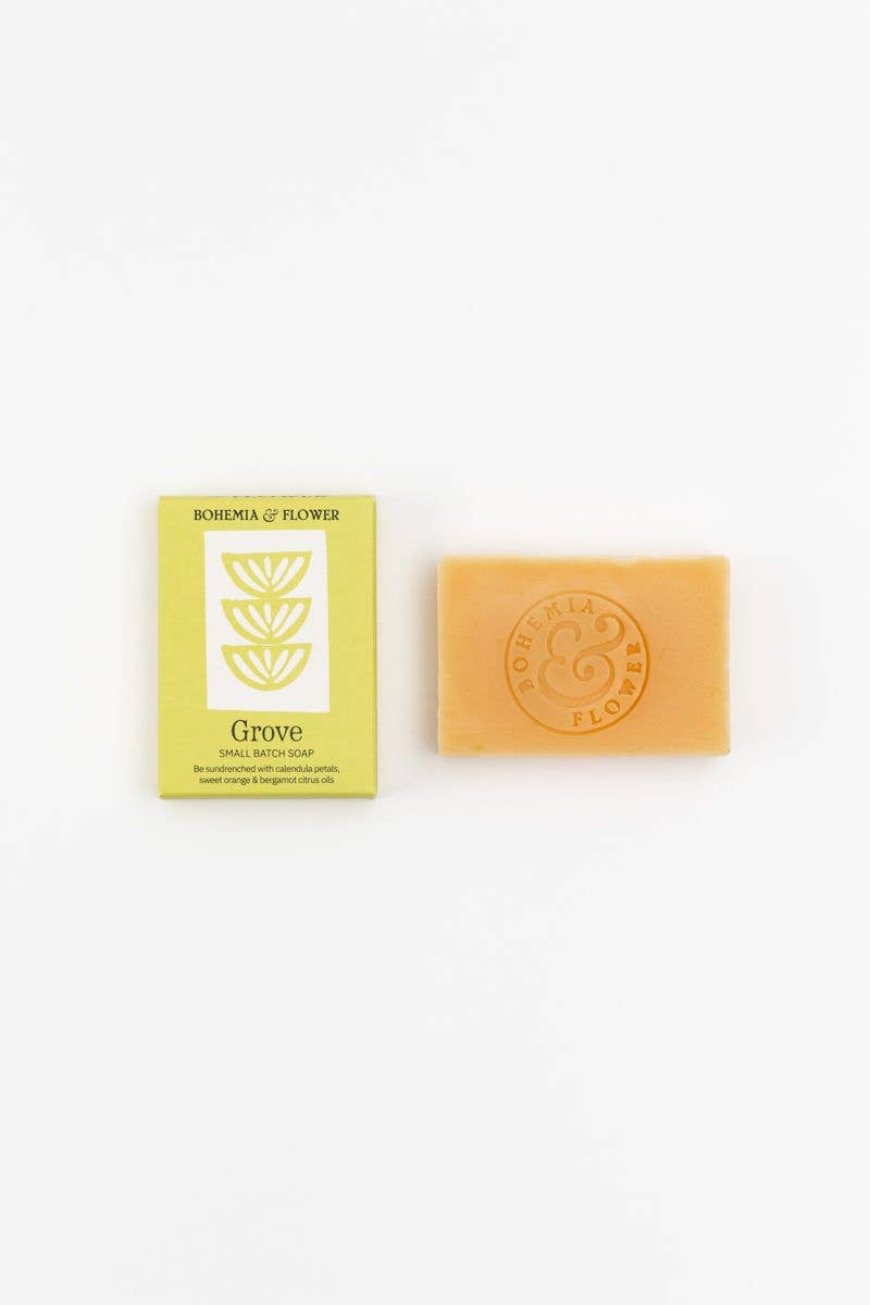 Grove Bar Soap - Spanish Orange, Bergamot & Calendula - The Botanical Candle Co.