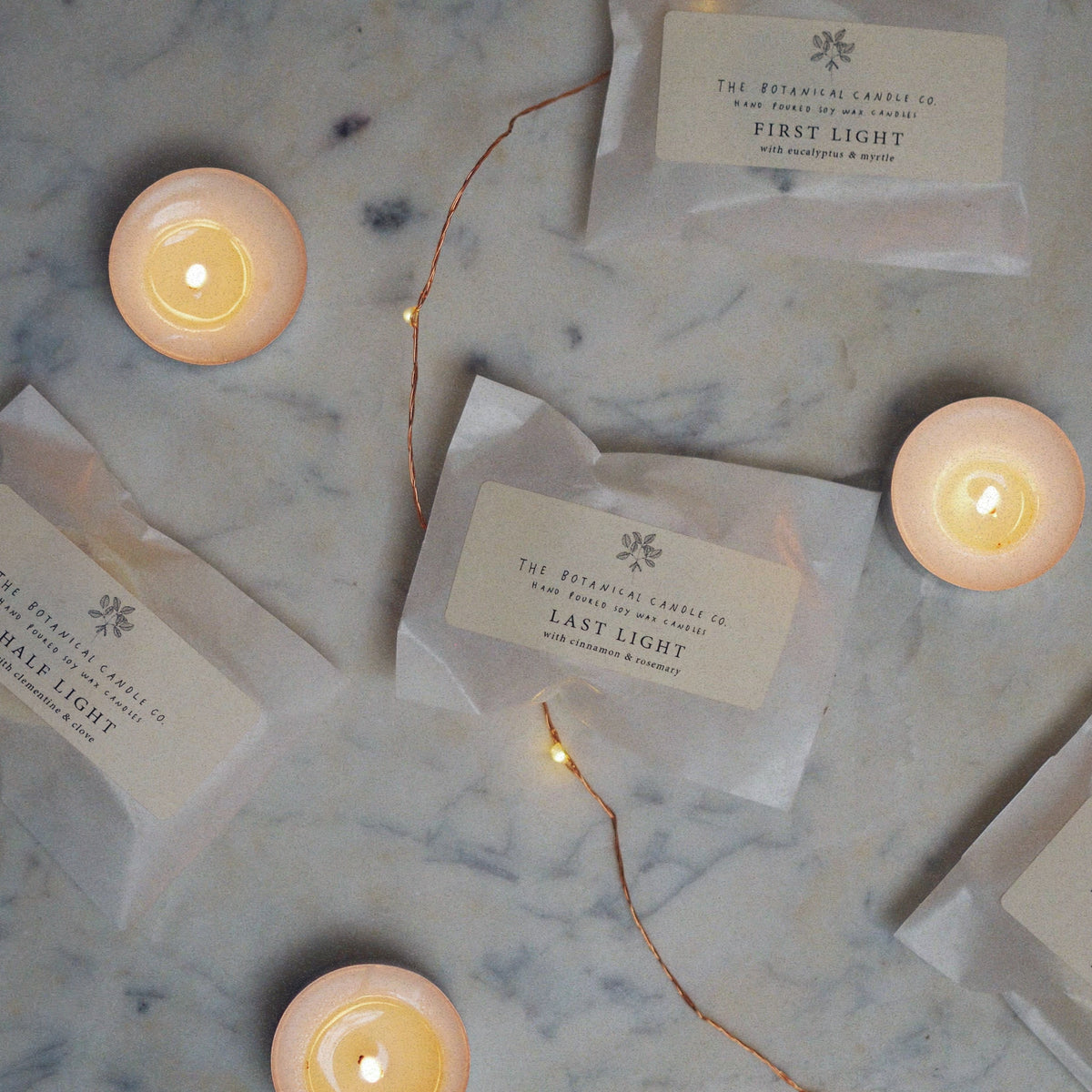 Individual Sample Winter Light Soy Wax Tealights - The Botanical Candle Co.
