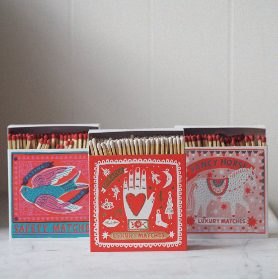 The Printed Peanut Letterpress Matches - The Botanical Candle Co.