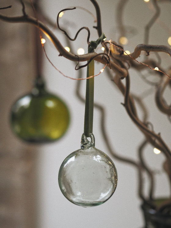 Blown Glass Boules Handmade Baubles Decorations