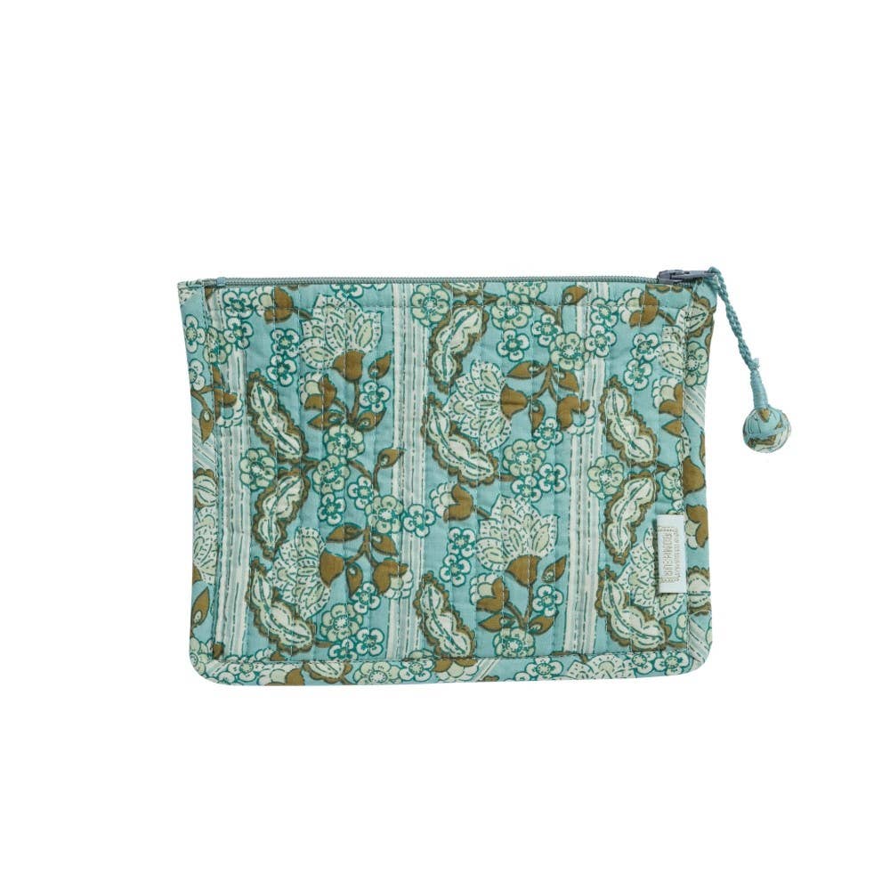 Quilted Small Pouch - Jade - The Botanical Candle Co.