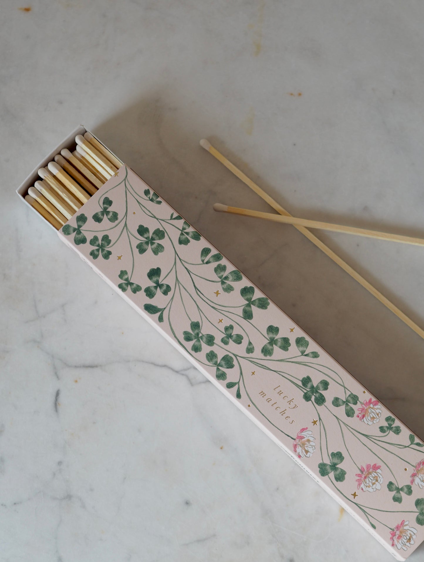 Wanderlust Paper Co. Lucky Clover Extra-long Matches - The Botanical Candle Co.