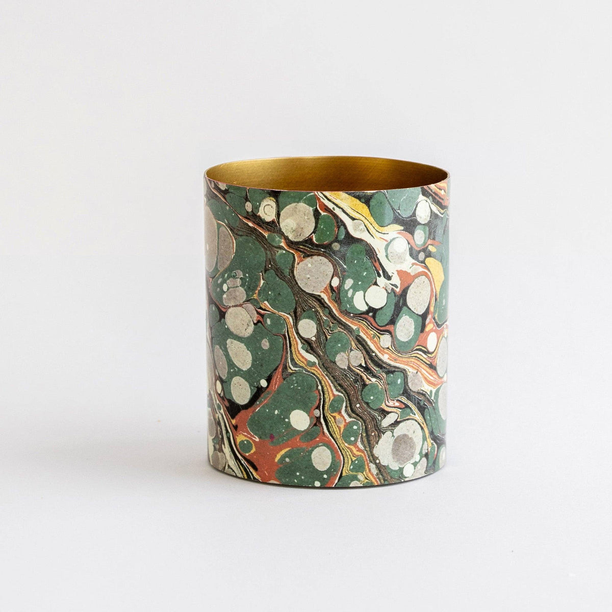 Enamel Everything Pot - The Art of Marbling - The Botanical Candle Co.