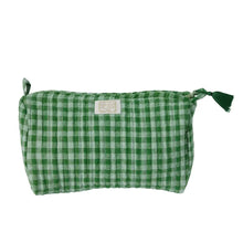  Toiletries Pouch Green Gingham