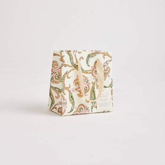 Small Hand Block Printed Gift Bags - Pinks
