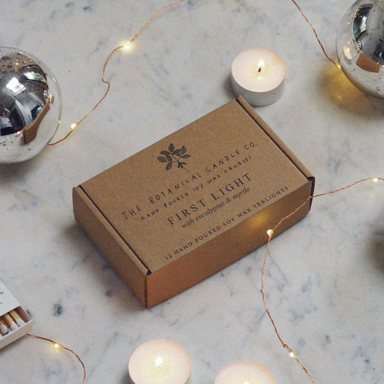 12 First Light ® Scented Soy Wax Tealights - The Botanical Candle Co.