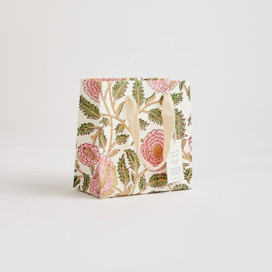 Small Hand Block Printed Gift Bags - Pinks
