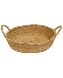  Natural Elephant Grass Tray with Handles