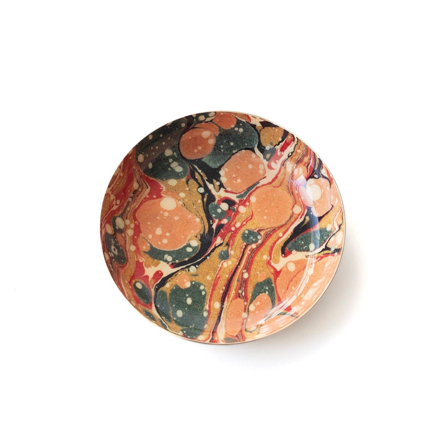 Round Enamel Tray - Marbled - The Botanical Candle Co.