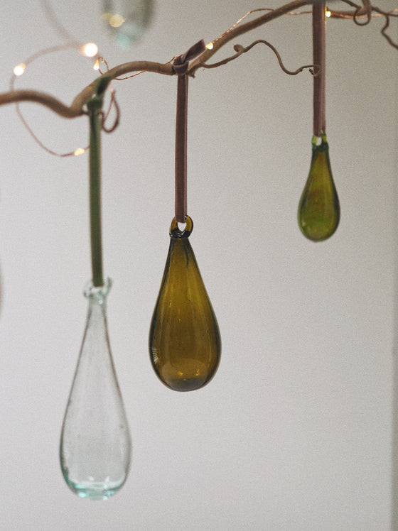 Blown Glass Teardrop Decorations