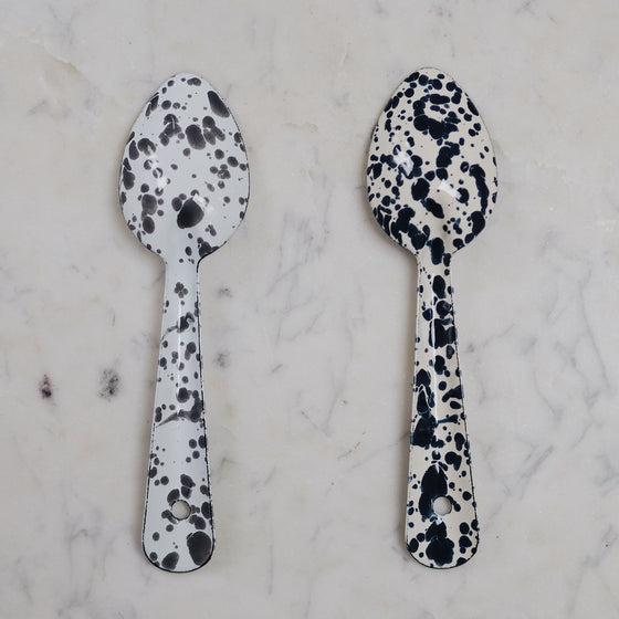 Splatterware Enamel Small Spoons - The Botanical Candle Co.