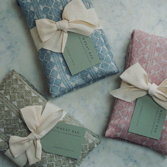 Linen Wheat Bags (Quantock Fabric) - The Botanical Candle Co.