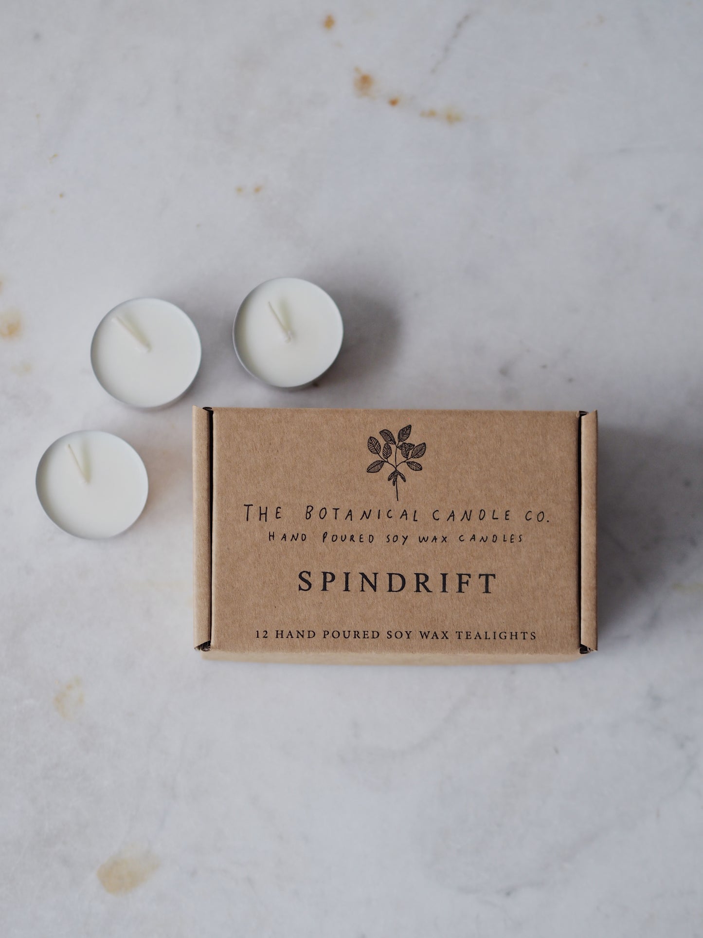12 Spindrift Scented Soy Wax Tealights - The Botanical Candle Co.