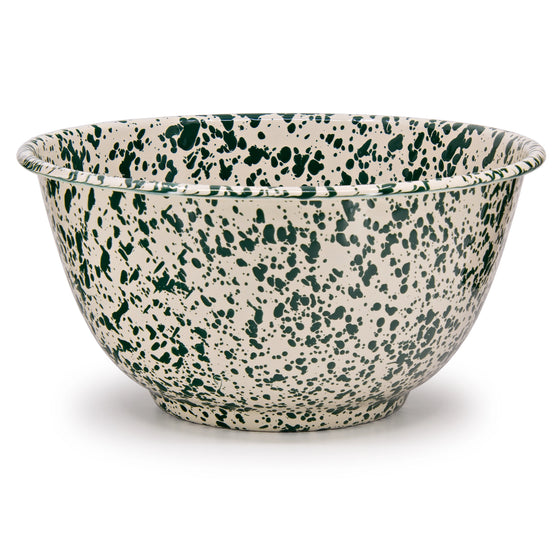Green & Cream Splatterware Enamel