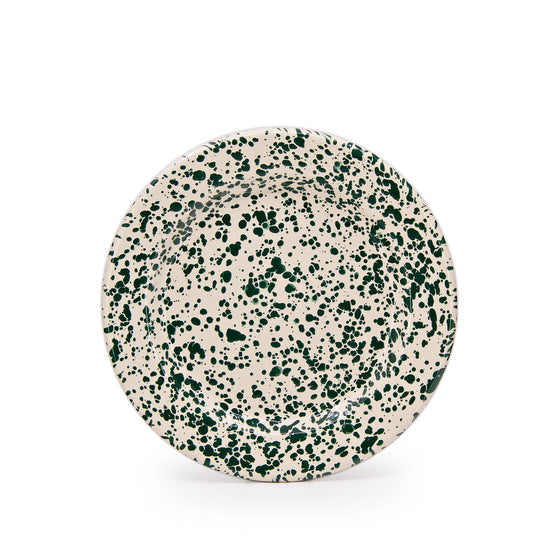 Green & Cream Splatterware Enamel