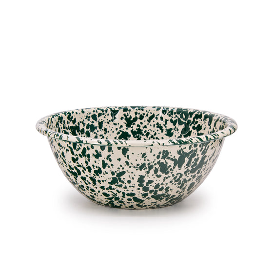Green & Cream Splatterware Enamel
