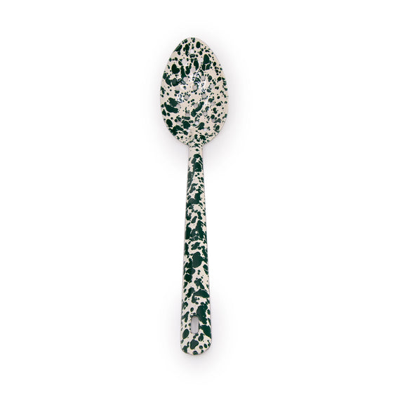 Green & Cream Splatterware Enamel