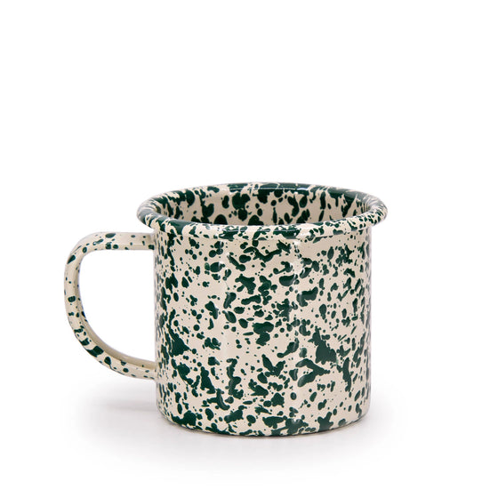 Green & Cream Splatterware Enamel