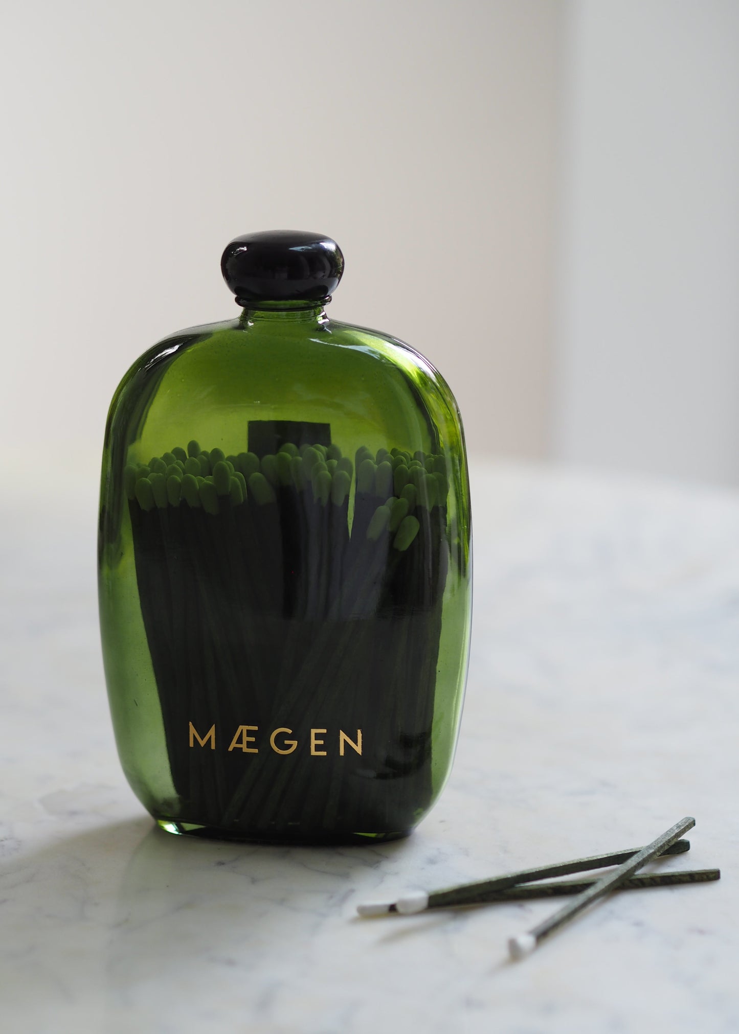 Green Bottle of Matches - The Botanical Candle Co.