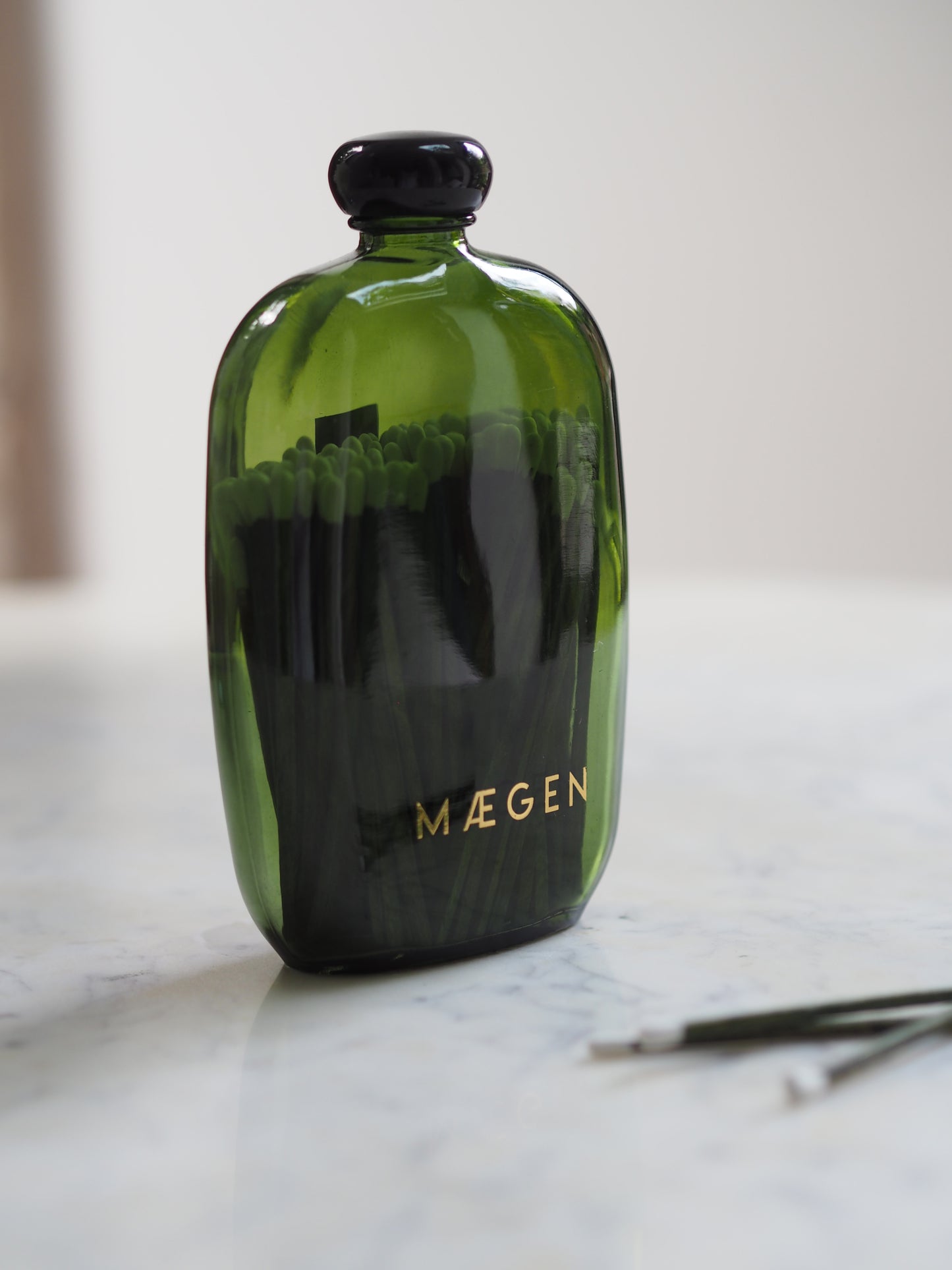 Green Bottle of Matches - The Botanical Candle Co.