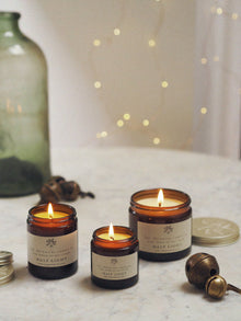  Half Light ® Scented Candles in Amber Jars - The Botanical Candle Co.