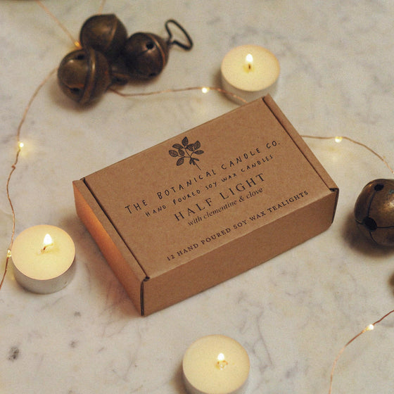 12 Half Light ® Scented Soy Wax Tealights - The Botanical Candle Co.