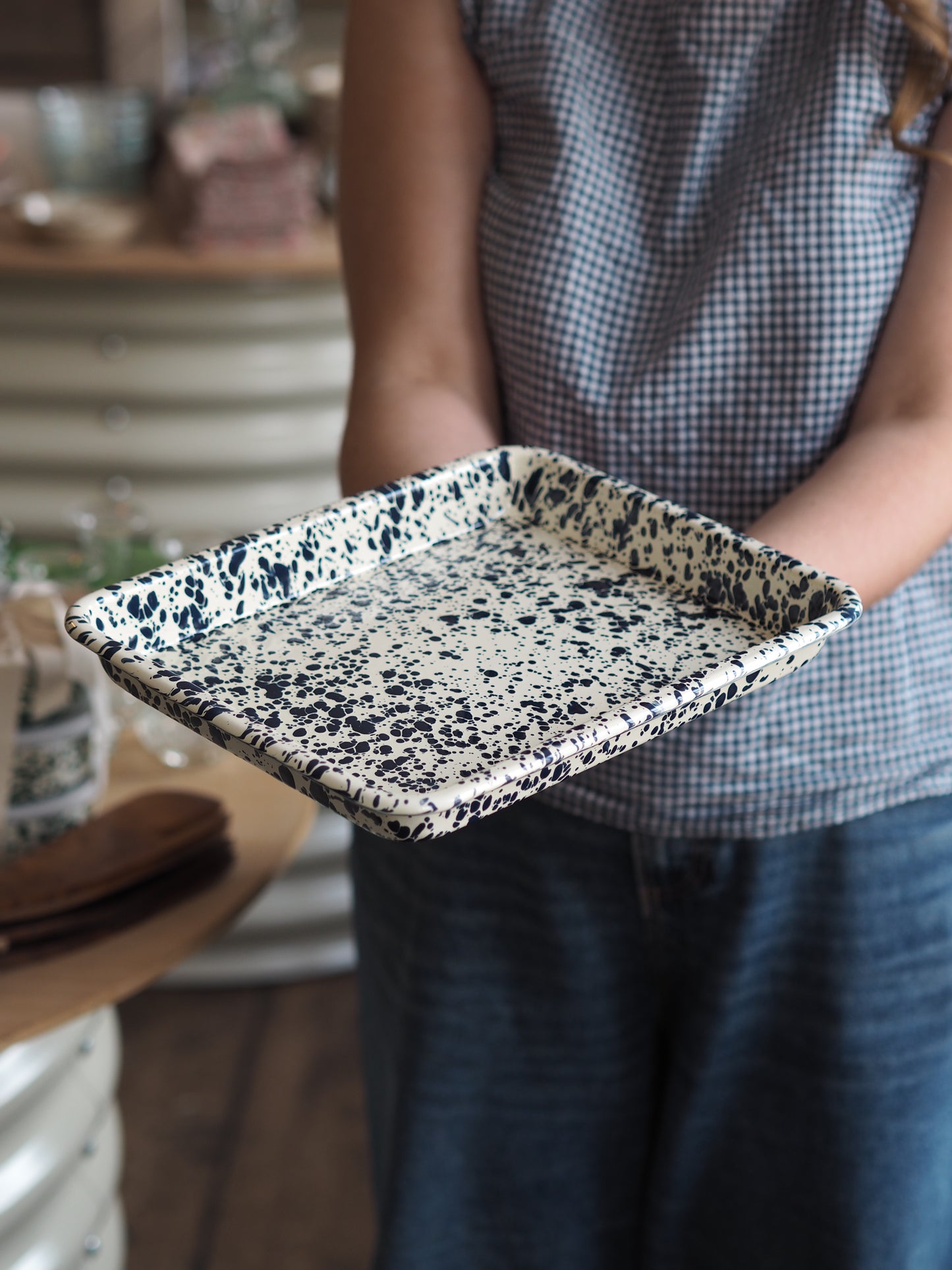 Splatterware Enamel Small Baking Trays - The Botanical Candle Co.