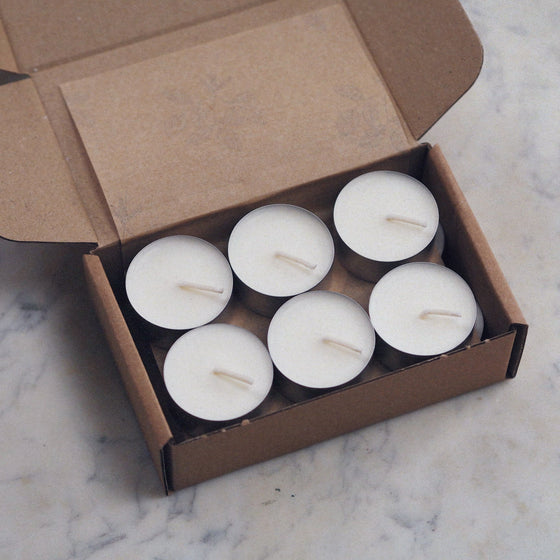 12 Laundry Day Scented Soy Wax Tealights - The Botanical Candle Co.