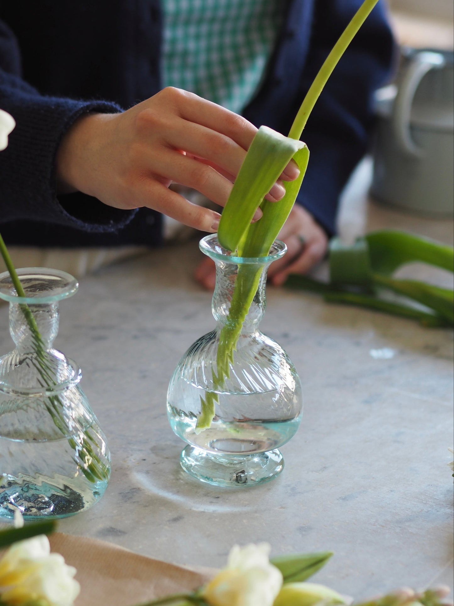Rounded Swirled Vase by La Soufflerie - The Botanical Candle Co.