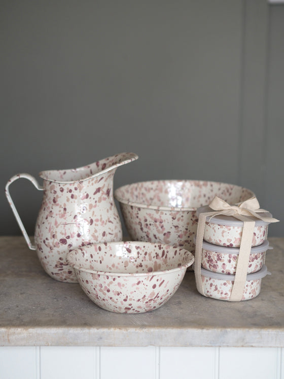 Pink Splatterware Enamel - The Botanical Candle Co.
