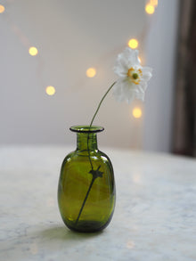  Olive Green Amour Vase by La Soufflerie