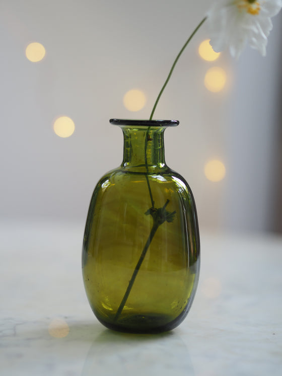 Olive Green Amour Vase by La Soufflerie